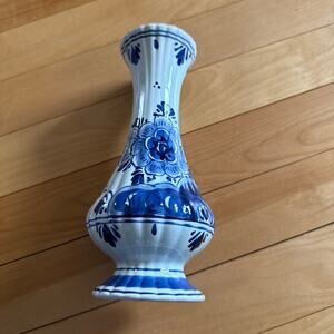 Delft Hand painted 8” Vase - Holland marked 250a